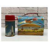 1960 astronaut metal lunchbox with thermos