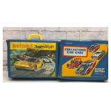 Diecast mini cars, 2 vtg  cases