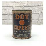 VTG DOT COFFEE CAN with Lid