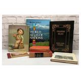 Assorted books, and treasure Island book box