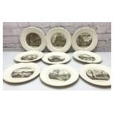 9 WEDGWOOD ITALY SOUVENIR PLATES