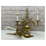 Large brass candle sconces 18.5 inches