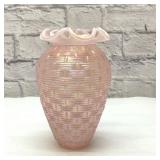 FENTON 95TH ANNIVERSARY BASKETWEAVE VASE
