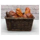BASKET OF FAUX BREAD 12ï¿½ï¿½