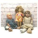 3 ANTIQUE DOLLS