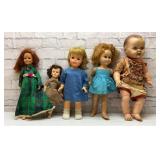 Assorted vtg dolls