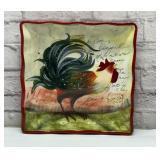 Rooster platter certified international 13 inches