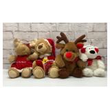 4 seasonal plush toys