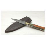 Custom made knife with sheath 8ï¿½ï¿½