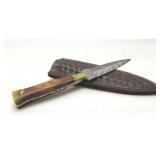 Custom made knife with sheath 8ï¿½ï¿½