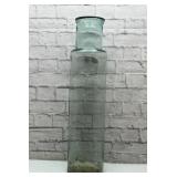 Tall green glass floor vase  29ï¿½ï¿½