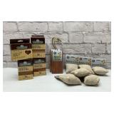 Assorted cedar blocks, packets