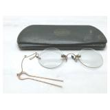 1880 Victorian eyeglasses with hairpin