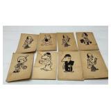 Antique German EPESSO shake face game cards