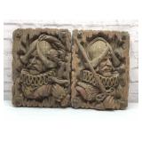 2 Spanish conquistador soldiers 3-D wall art