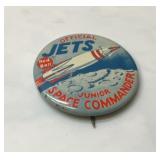1950s red ball jets Junior space Commander button