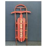 Vintage red sled ï¿½ï¿½ the red devilï¿½ï¿½ 47 inches