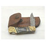 Custom made pocket knife with sheath 3ï¿½ï¿½