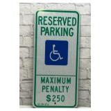 Handicapped parking sign