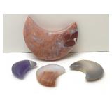 4 CRYSTAL MOON CARVINGS 5