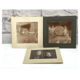 3 ANTIQUE PHOTOS LOG MILL, AFRICAN AMERICAN