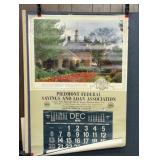 1970 Piedmont Federal Bank calendar