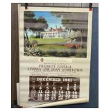 1961 Piedmont Federal Bank Calendar