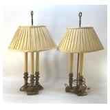 Pair of BRASS TABLE LAMPS