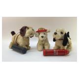 Battery operated trick dogs, and one plush