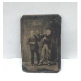 Antique vaudeville stage tin type 3.5