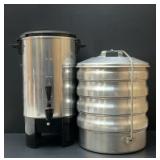 Aluminum picnic camper, and coffee maker