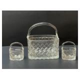 Glass nut bowls baskets set 5