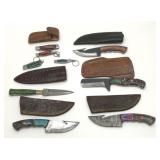 (9) Assorted Custom Made Knives