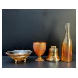 Amber lusterware glass assortment 10