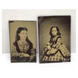 2 Civil War Era Children Tin Types 3.5