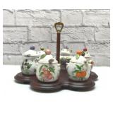 Lenox orchard pattern jam jars