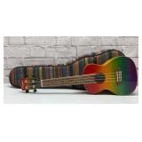 Penguin ukulele with case rainbow shading