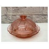 Jeanette glass, cherry blossom, covered butter