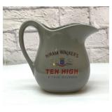 Hiram Walkers 10 high bourbon pitcher