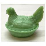Jadeite Hen On A Nest 6