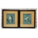 2 VTG Richard Hinger Owl Prints 15x17