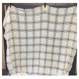 Antique crocheted tablecloth/bed cover