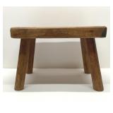 VTG wood farmhouse stool 14 x 10