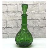 LE Smith, moon and stars green decanter
