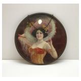 Antique German lady flue cover 9.5