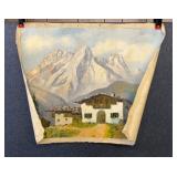 VTG Oil on canvas Swiss Alps painting