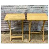 2 small fold up tables