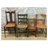4 assorted vintage chairs