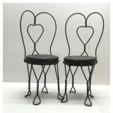 2 MINI ICE CREAM PARLOR CHAIRS