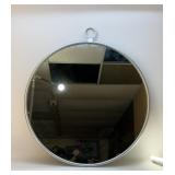 NEW MODERN MIRROR, ROUND BRUSHED SATIN